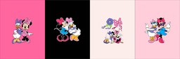 [FMM1000] BRUSH ESTAMPADO FRENTES MINNIE & DAISY NIÑA
