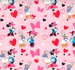 [DMI1009] BRUSH ESTAMPADO MINNIE & DAISY FONDO ROSADO