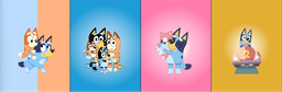 [FBL1000] BRUSH ESTAMPADO FRENTES BLUEY NIÑO