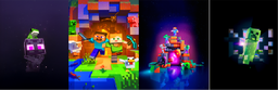 [FMC1000] BRUSH ESTAMPADO FRENTES MINECRAFT NIÑO