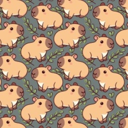 [ACB1014] BRUSH ESTAMPADO CAPIBARA GRIS