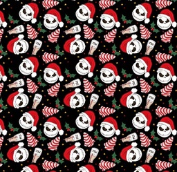 [NJK1005] BRUSH ESTAMPADO JACK SKELLINGTON NAVIDEÑO  ARBOL