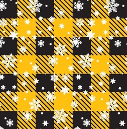 [NCR1021] BRUSH ESTAMPADO CUADROS AMARILLOS NAVIDAD