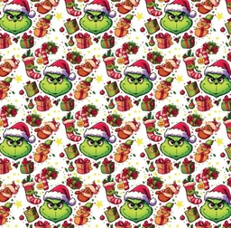 [NGR1023] BRUSH ESTAMPADO GRINCH FONDO BLANCO