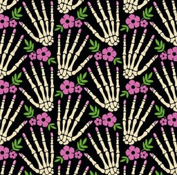 [HWN1003] BRUSH ESTAMPADO ESQUELETO FLORA