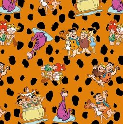 [VPA1000] BRUSH ESTAMPADO PICAPIEDRA FONDO NARANJA