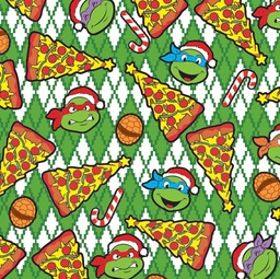 [NTN1000] BRUSH ESTAMPADO NAVIDAD TORTUGAS NINJA