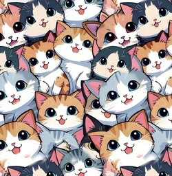 [AGA1001] BRUSH ESTAMPADO GATOS CARITAS