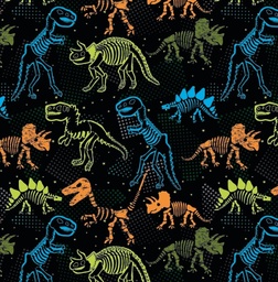 [VDS1007] BRUSH ESTAMPADO DINOSAURIO NEON