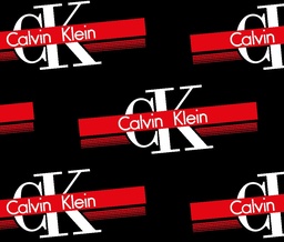 [MCK1007] BRUSH ESTAMPADO CALVIN KELIN FRANJA ROJA