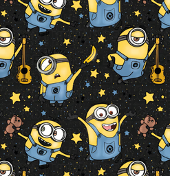 [VMM1008] BRUSH ESTAMPADO MINIONS FONDO NEGRO