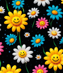 [FLO2001] BRUSH ESTAMPADO FLORES SONRIENTES