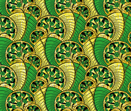 [FDN1040] BRUSH ESTAMPADO CARIBEÑO VERDE CON AMARILLO